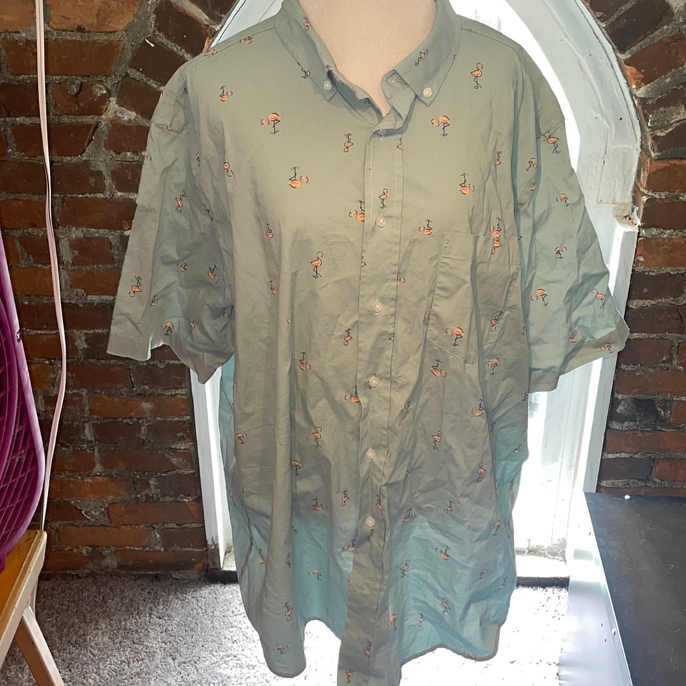 Flamingo button down shirt